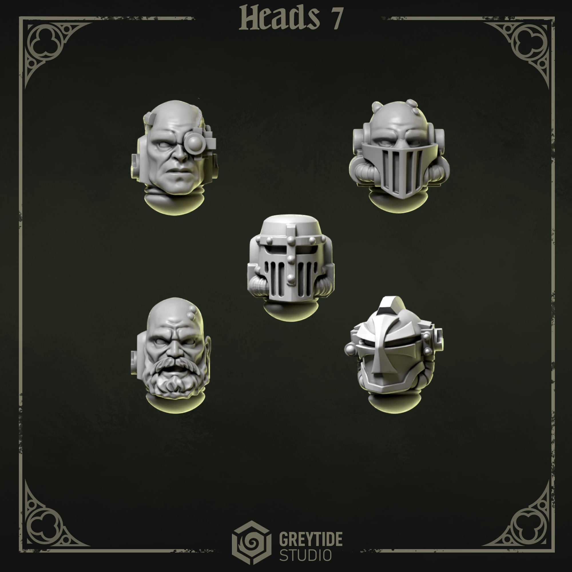 Heads & Helmets | Eternal Pilgrims | Conversion Bits For 28mm 32mm Sci-fi Marines
