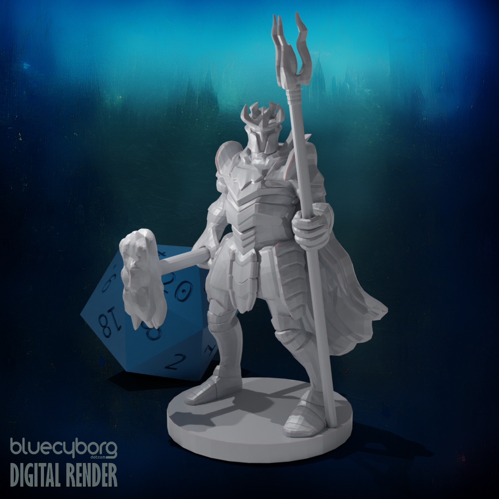 Heavy Fighter Hammer and Staff 28mm Scale Miniature