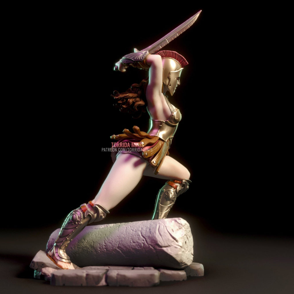 Helene | Pin-Up Statue Fan Art Miniature Unpainted | Torrida Minis