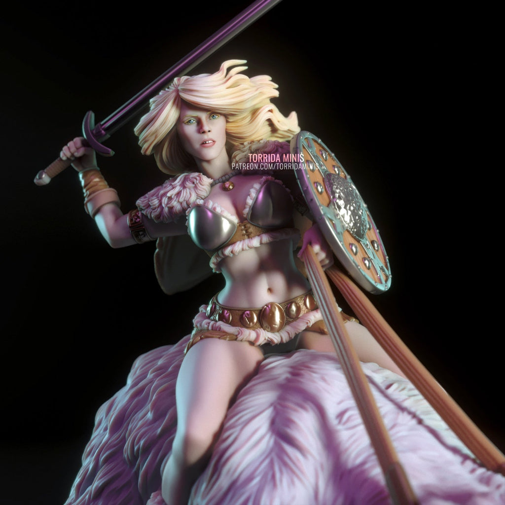 HIlde | Pin-Up Statue Fan Art Miniature Unpainted | Torrida Minis