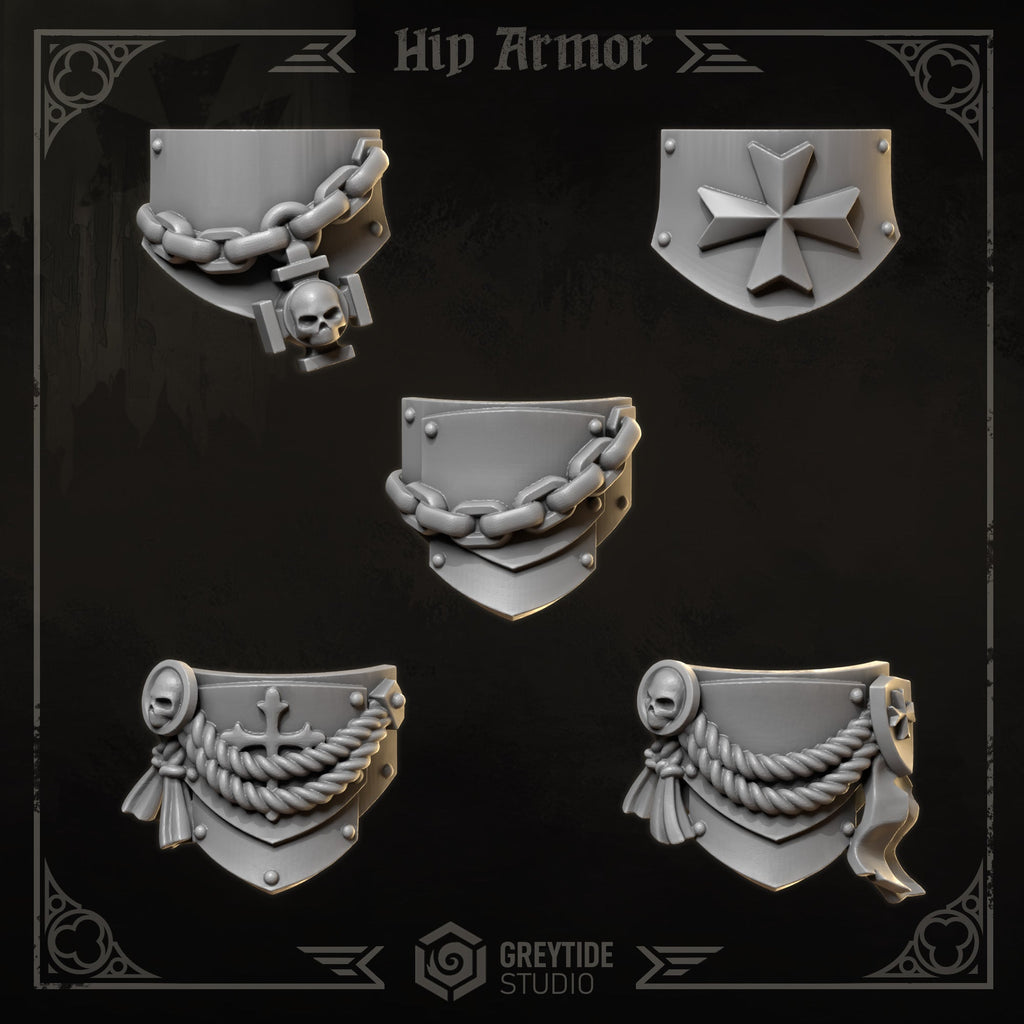 Armour Greaves & Accessories | Eternal Crusaders | Conversion Bits For 28mm 32mm Sci-fi Marines