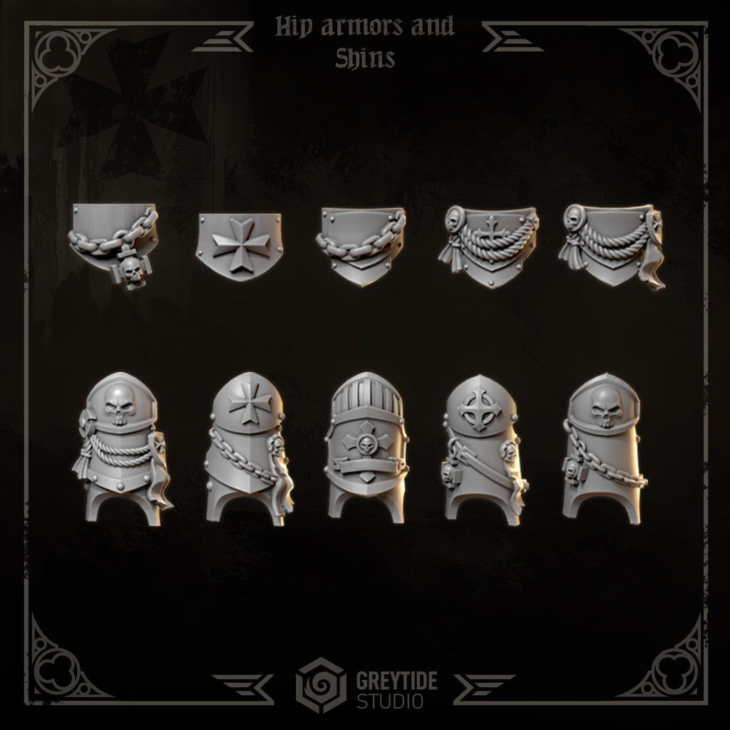 Armour Greaves & Accessories | Eternal Crusaders | Conversion Bits For 28mm 32mm Sci-fi Marines