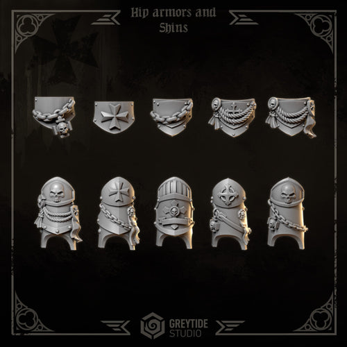 Armour Greaves & Accessories | Eternal Crusaders | Conversion Bits For 28mm 32mm Sci-fi Marines