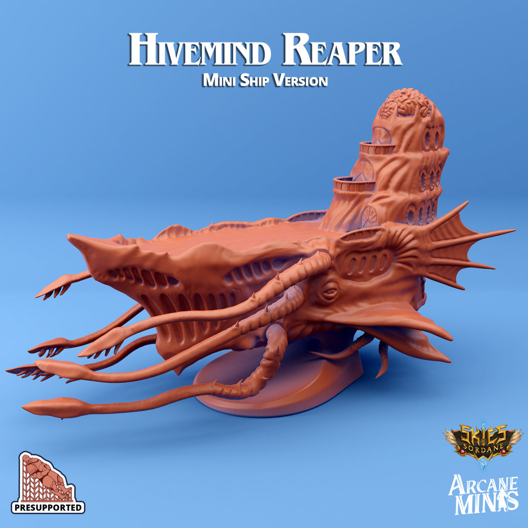 Hivemind Reaper Airship | Skies of Sordane | Fantasy Miniature | Arcane Minis
