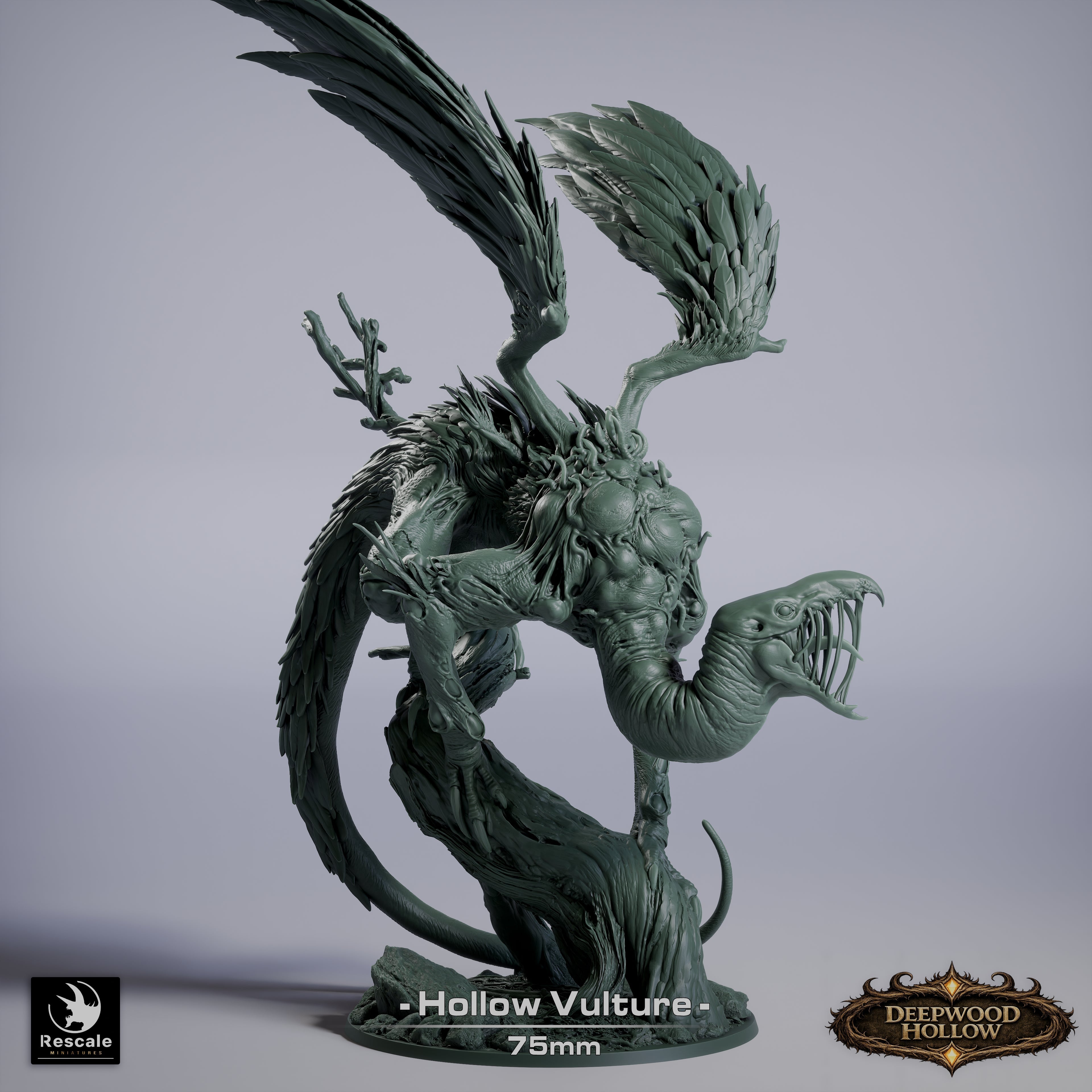 🦅 Hollow Vulture | 12K Resin 75mm Undead Bird of Prey for D&D & RPGs 💀