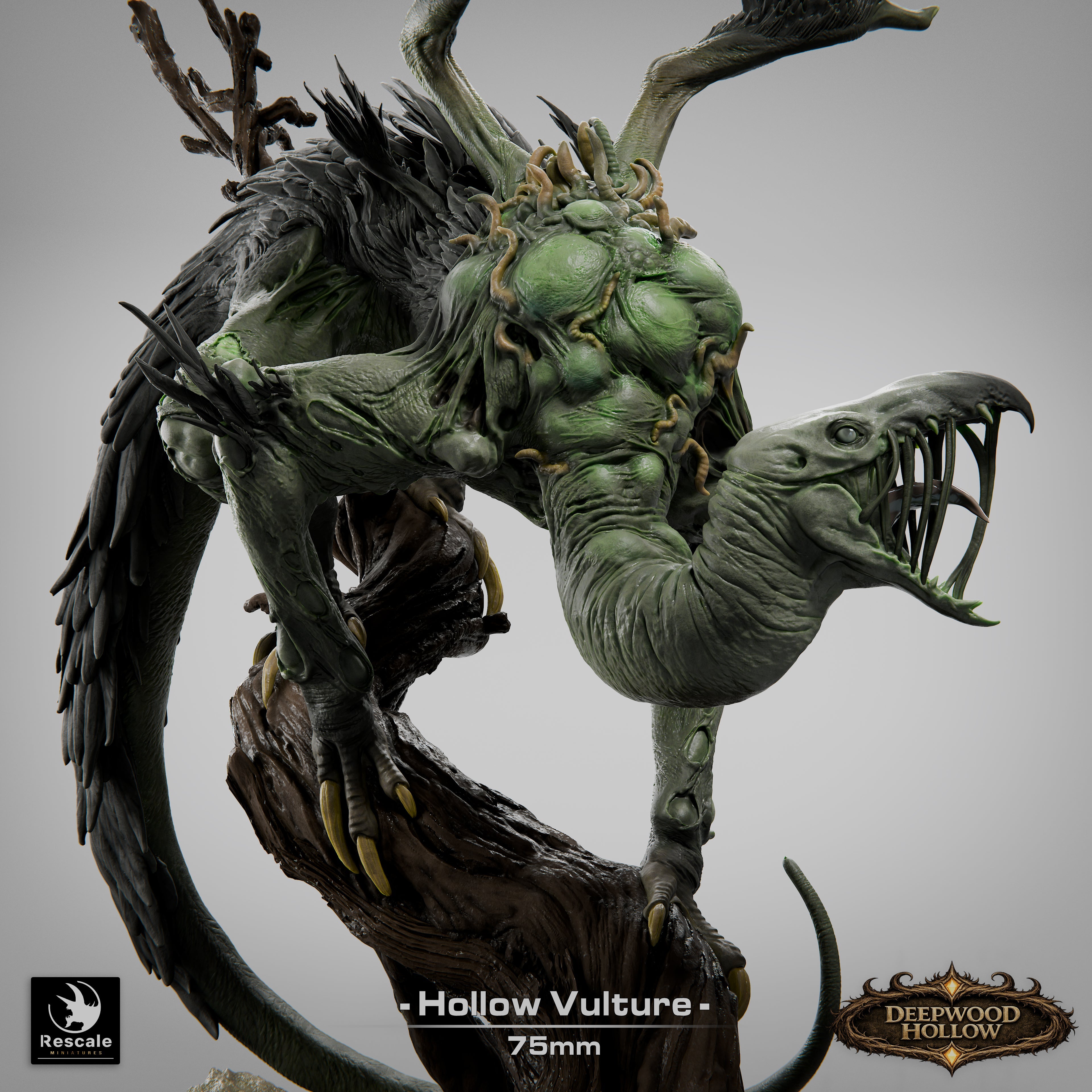 🦅 Hollow Vulture | 12K Resin 75mm Undead Bird of Prey for D&D & RPGs 💀