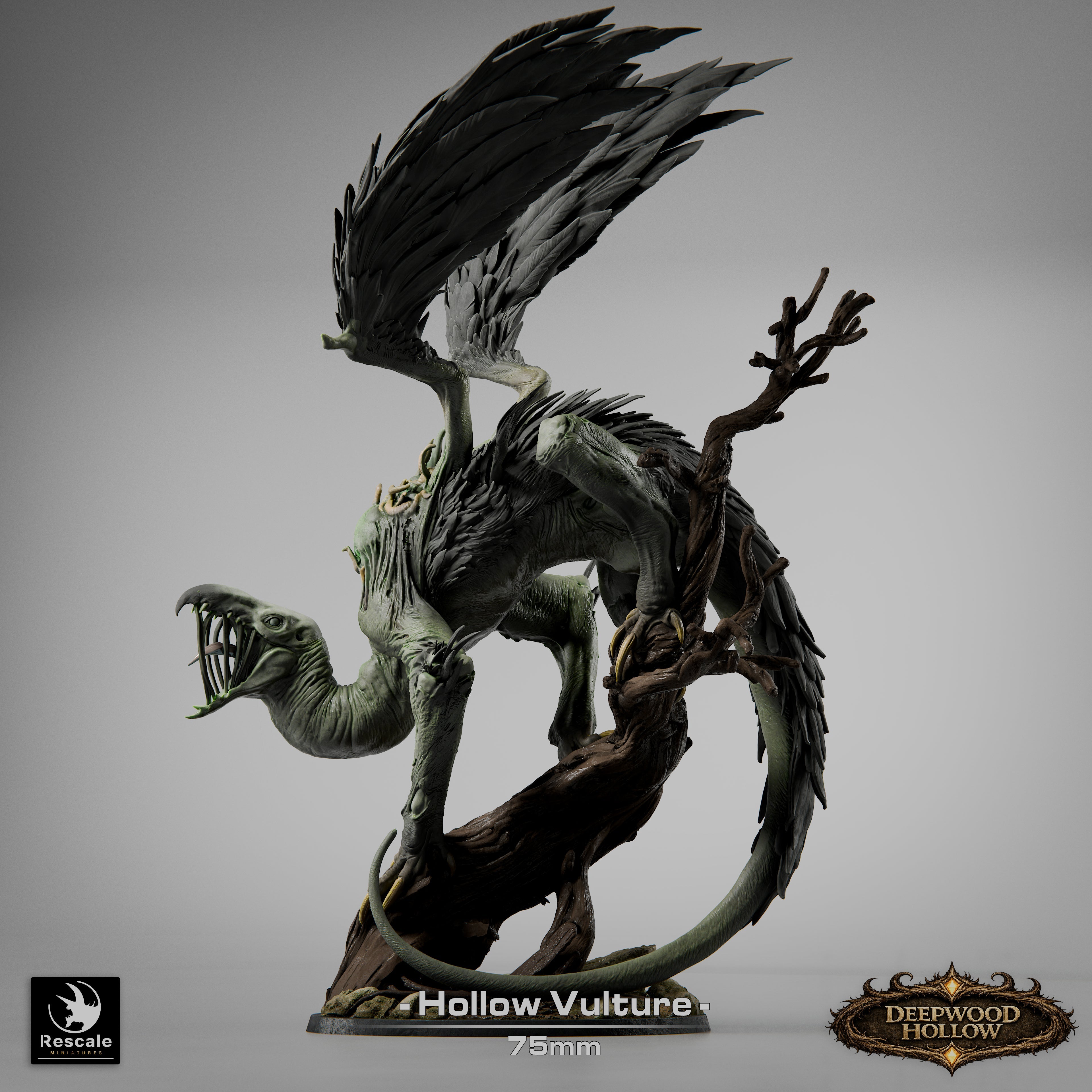 🦅 Hollow Vulture | 12K Resin 75mm Undead Bird of Prey for D&D & RPGs 💀