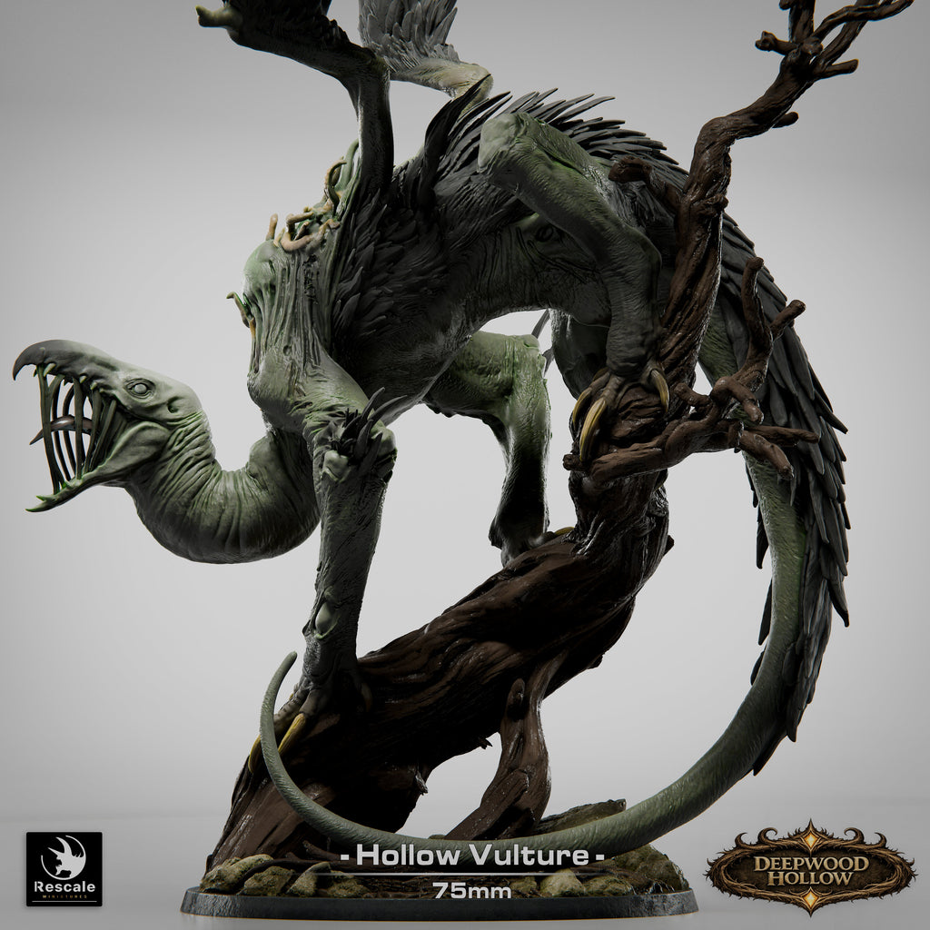 🦅 Hollow Vulture | 12K Resin 75mm Undead Bird of Prey for D&D & RPGs 💀