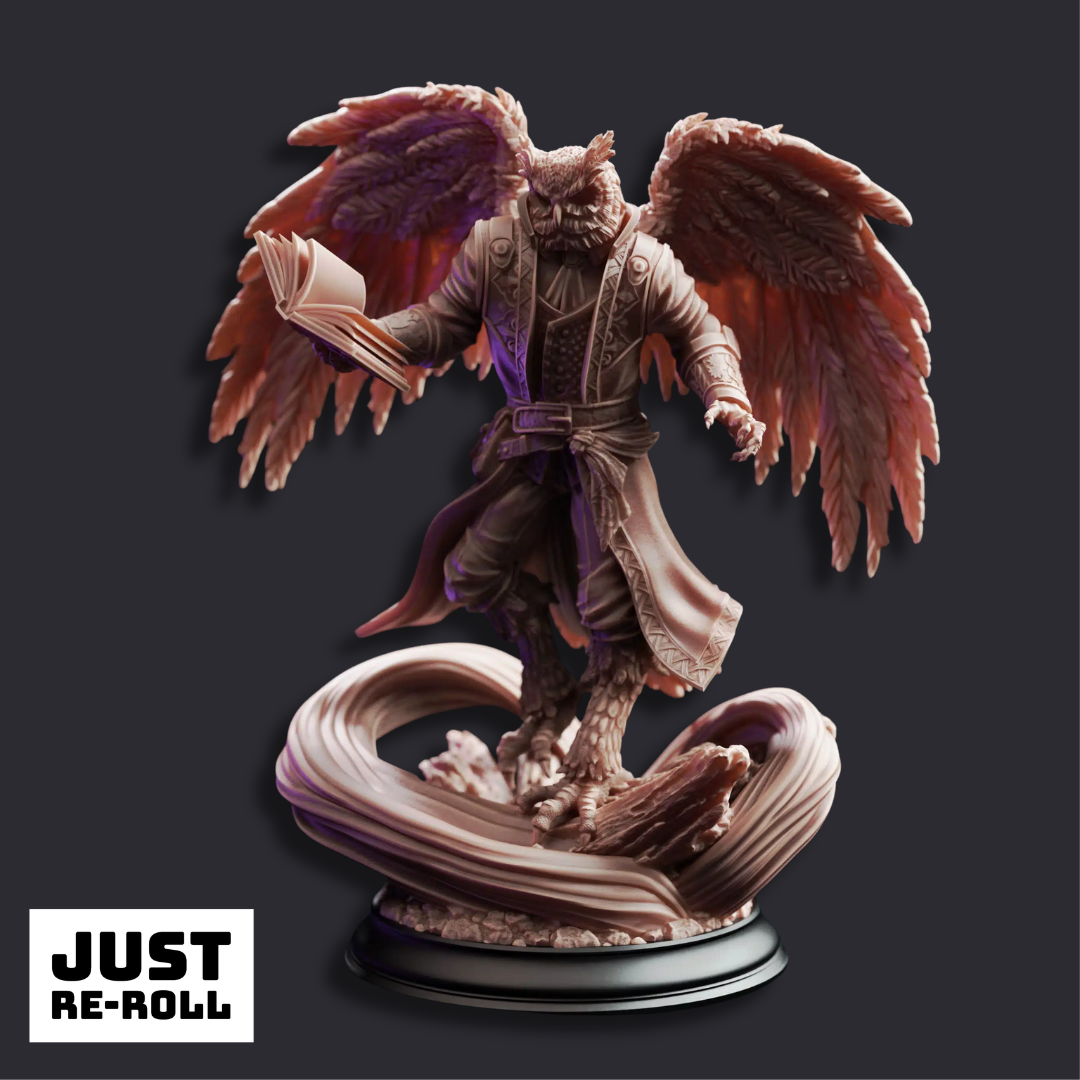 Hoover Brightfeather Student of Evocation - 3D Printed Wizard Miniature