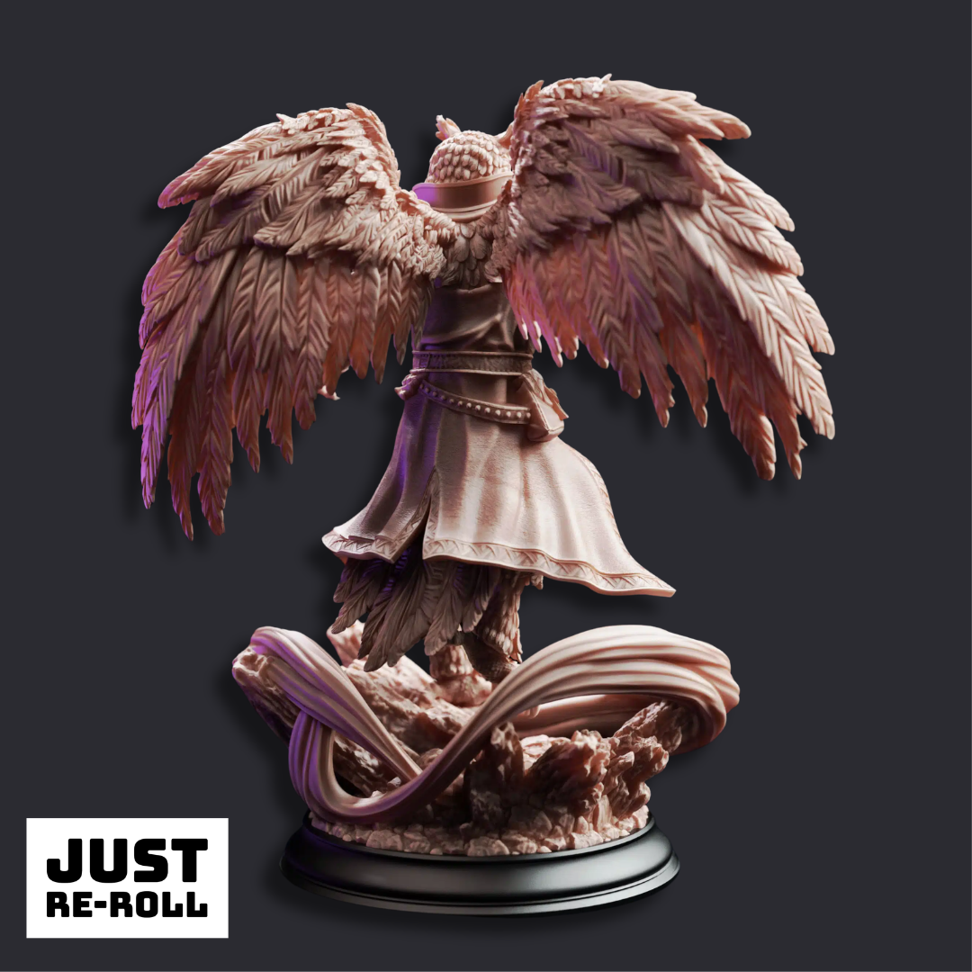 Hoover Brightfeather Student of Evocation - 3D Printed Wizard Miniature