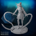 Human Female Chain Fighter 28mm Scale Miniature