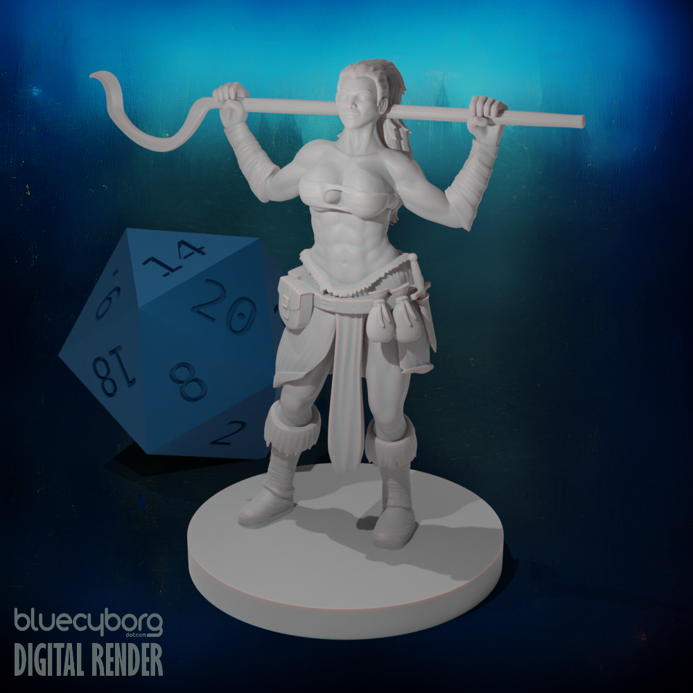 Human Female Druid 2 28mm Scale Miniature