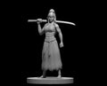 Human Female Kensai Monk 28mm Scale Miniature