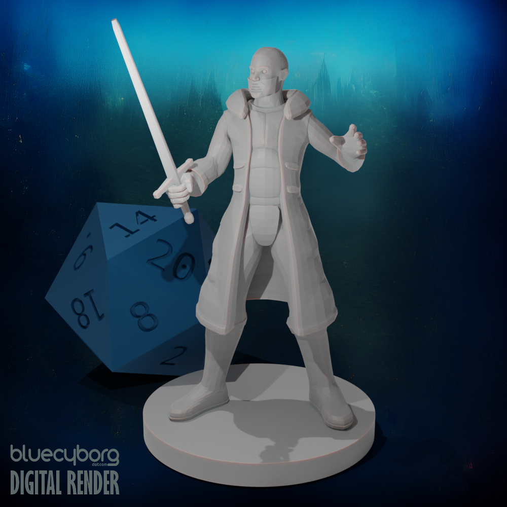 Human Male Blade Warlock 28mm Scale Miniature