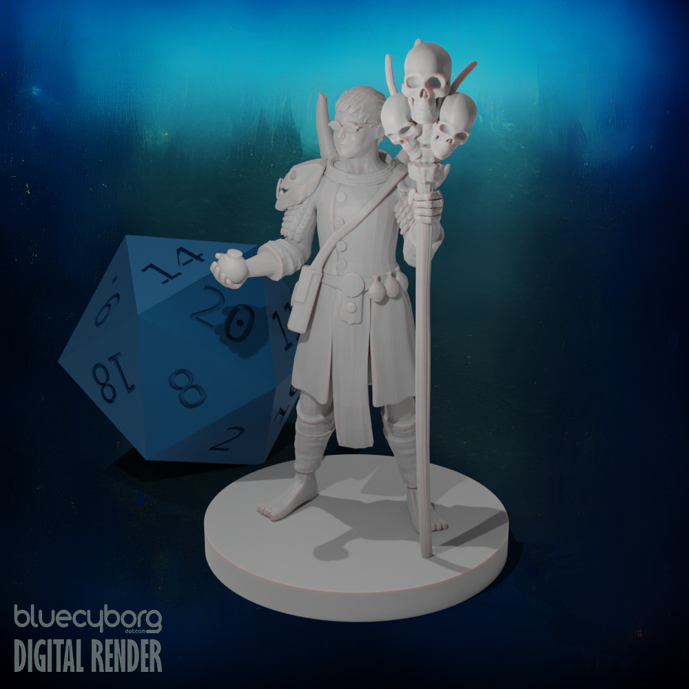 Human Male Druid 2 28mm Scale Miniature