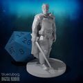 Human Male Fighter Noble Pose 28mm Scale Miniature