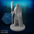 Human Male Magic Cleric with Glaive 28mm Scale Miniature