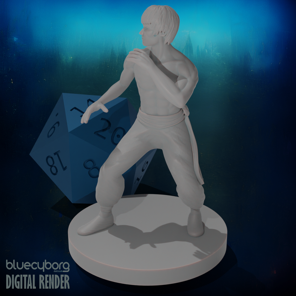 Human Male Monk 2 28mm Scale Miniature