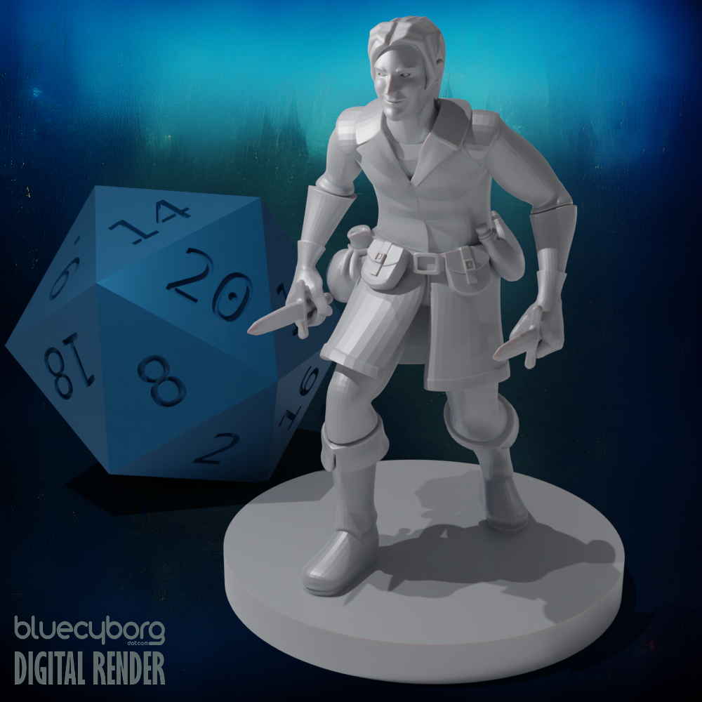Human Male Rogue 2 28mm Scale Miniature