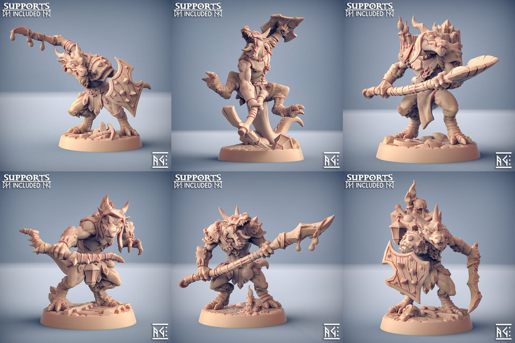 Plague-Mine Kobold Miniatures (Full Set) | Fantasy D&D Miniature | Artisan Guild