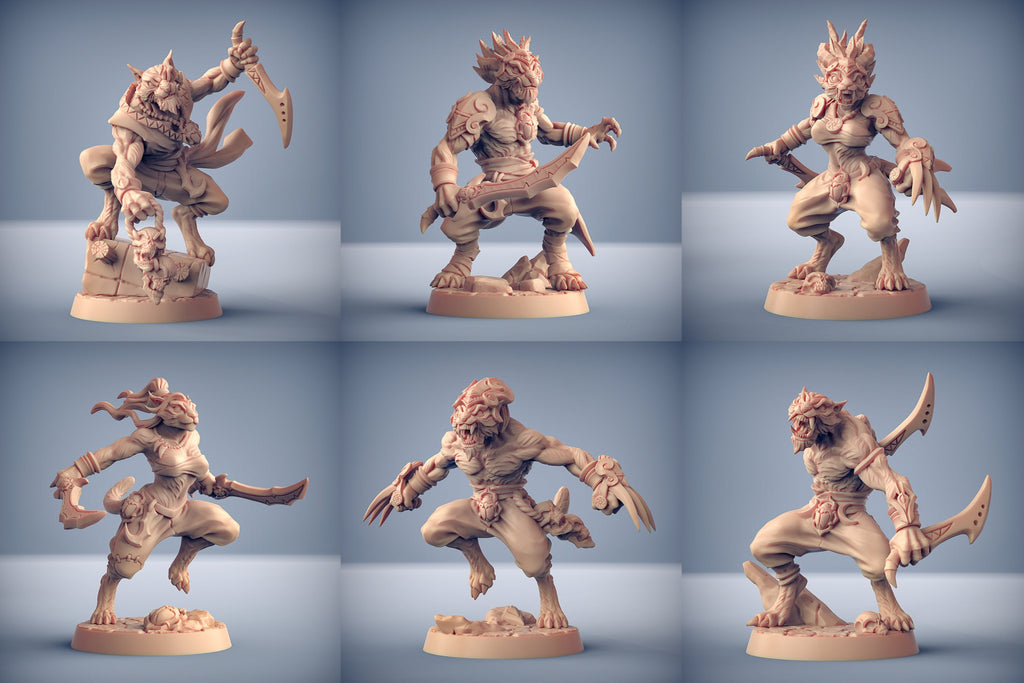 Rakshakin Headhunter Miniatures (Full Set) | Fantasy D&D Miniature | Artisan Guild