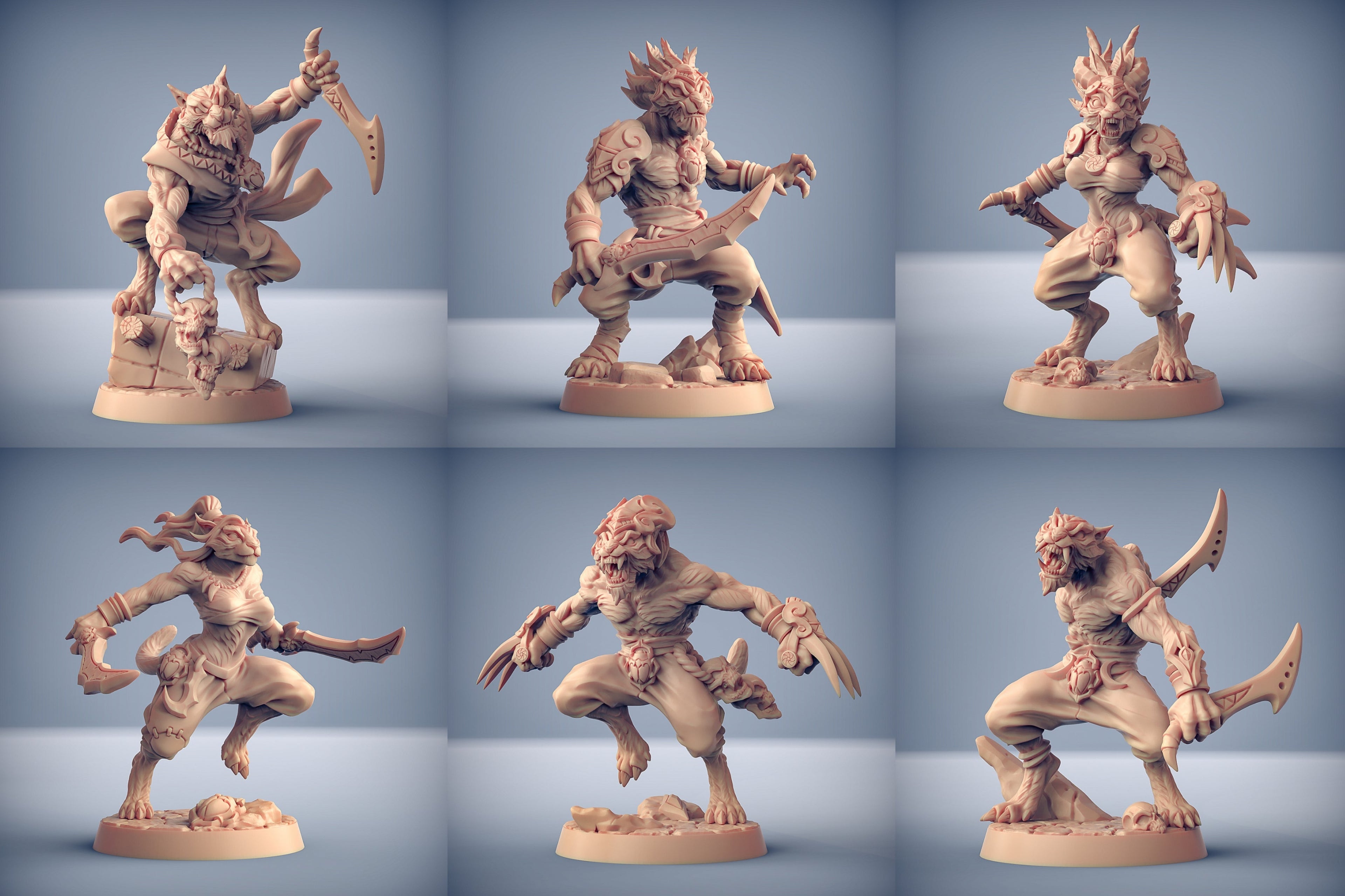 Headhunter Miniatures | Rakshakin Headhunter | Fantasy D&D Miniature | Artisan Guild