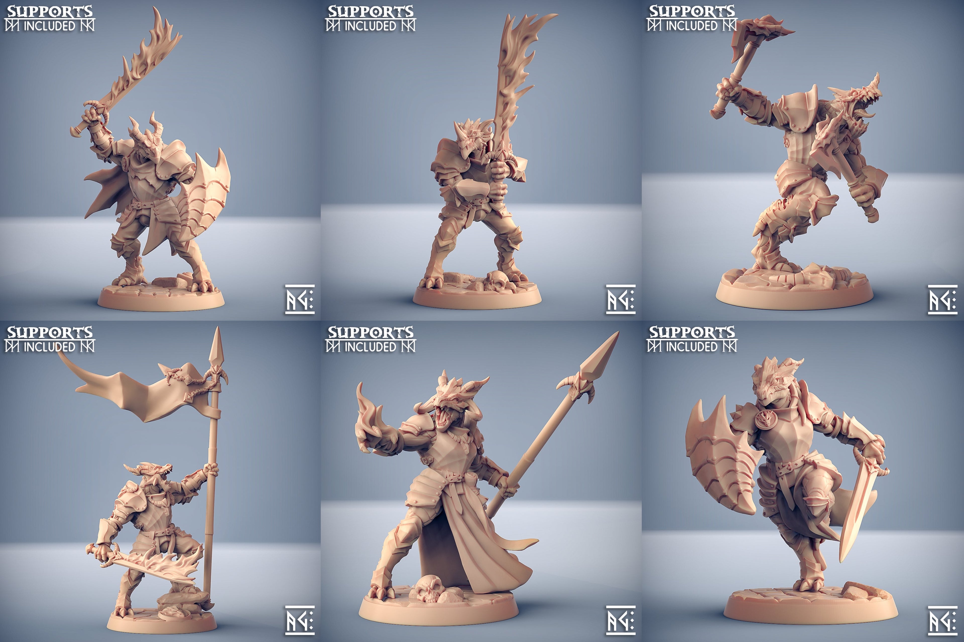 The Dragonguard Miniatures | Fantasy D&D Miniature | Artisan Guild