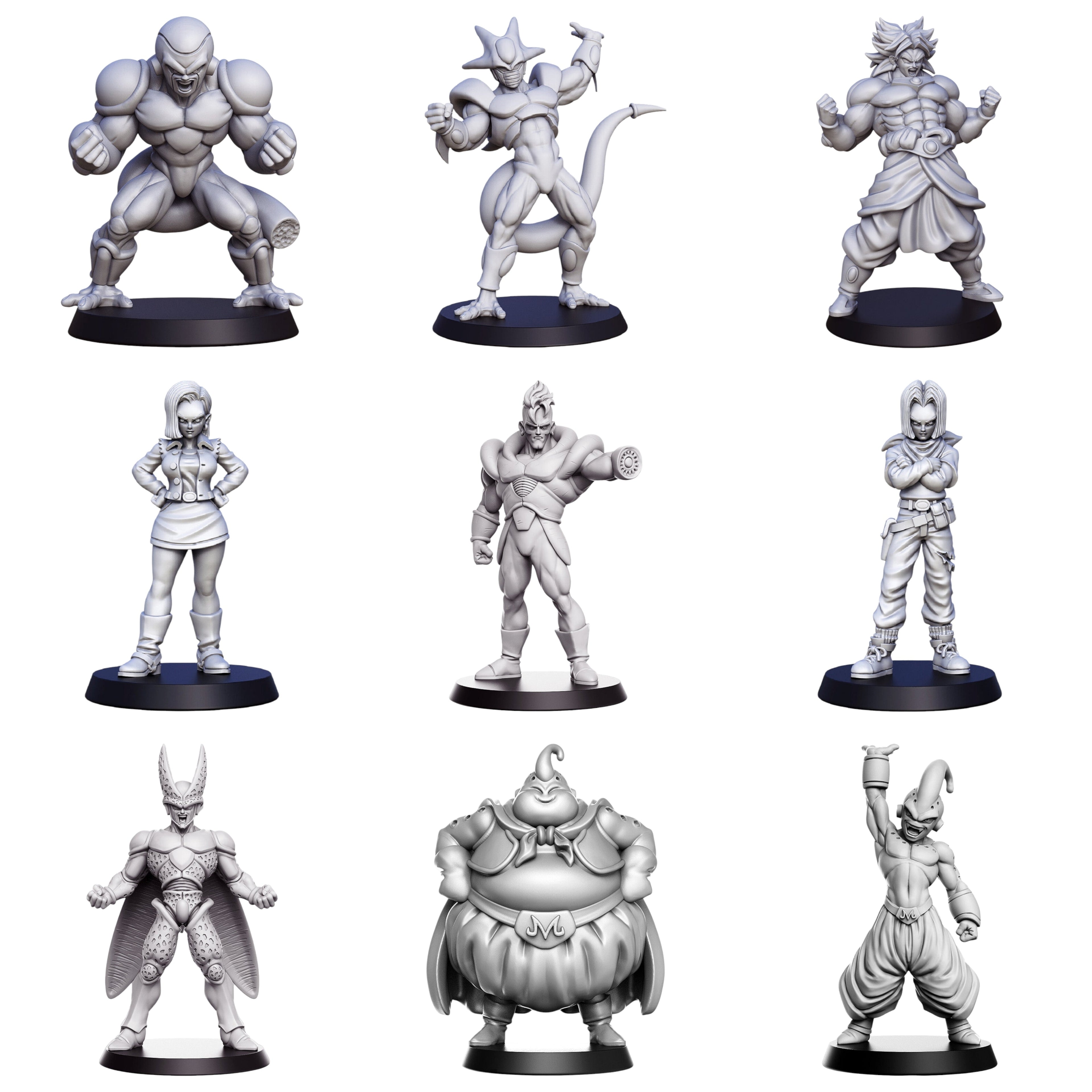 Anime Villian Miniatures | Dragon Fighters | Fantasy Miniature | RN Estudio