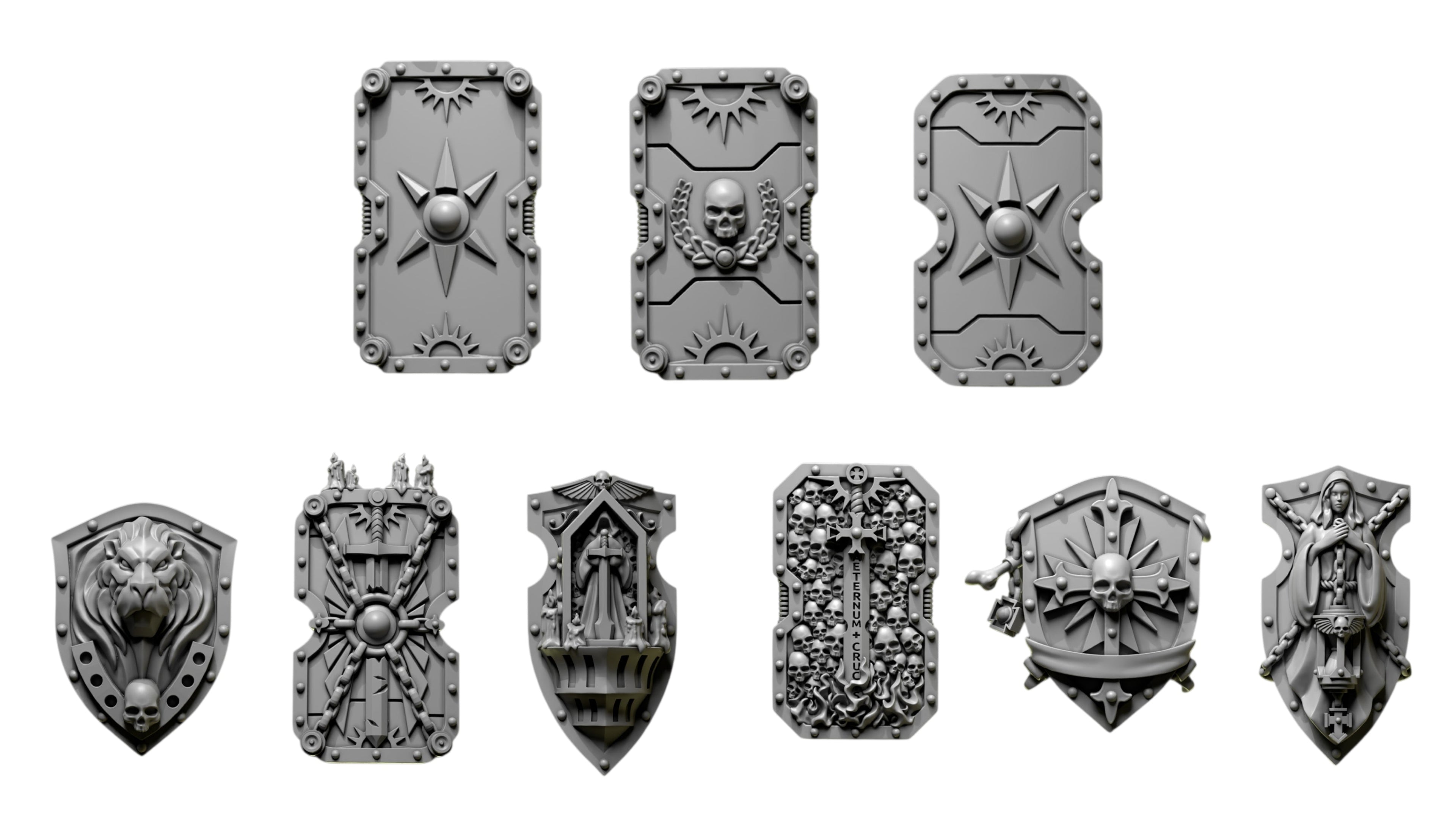 Shields Pack 1 | Eternal Pilgrims | Conversion Bits For 28mm 32mm Sci-fi Marines