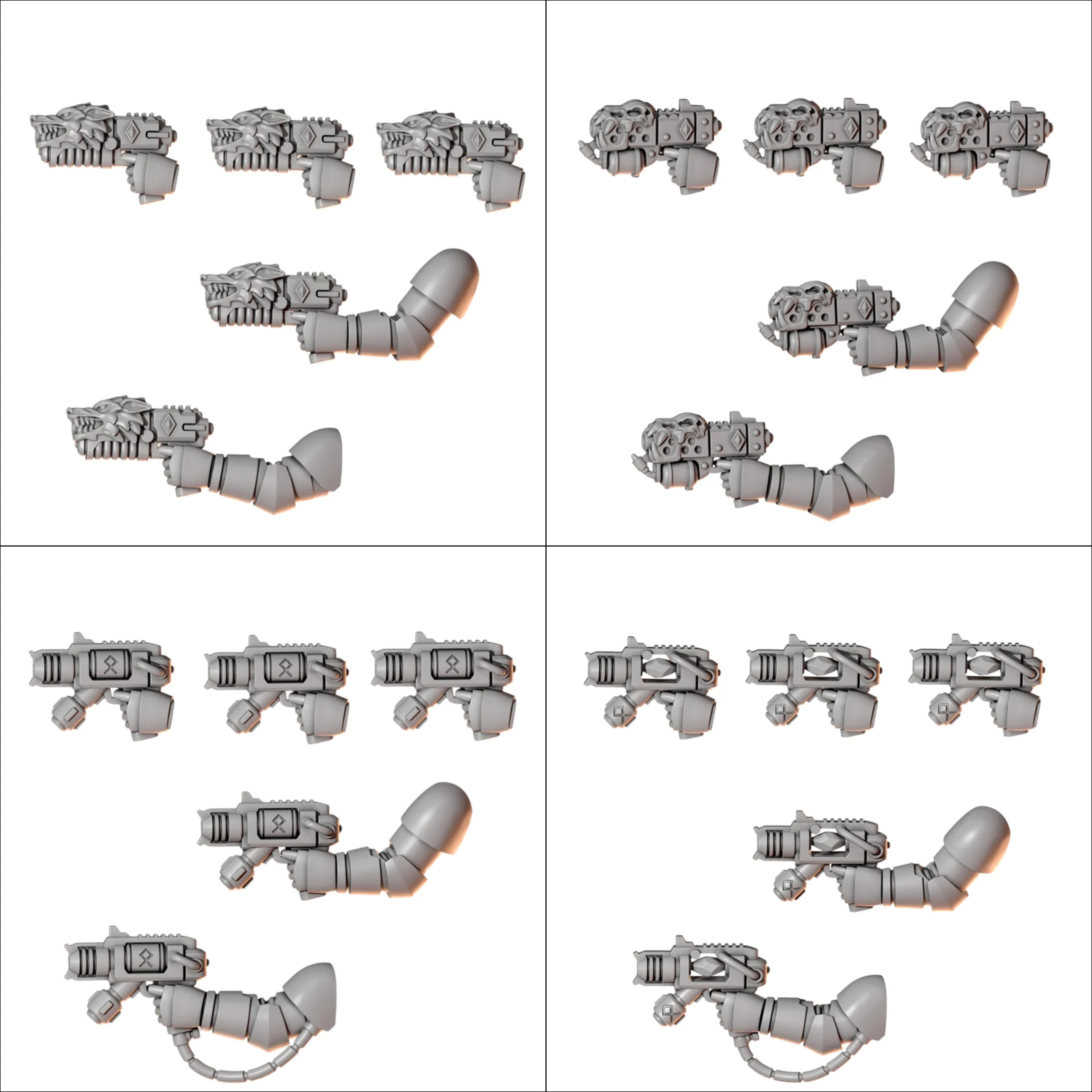 Pistols Primal Hounds Conversion Bits For 28mm 32mm Sci-fi Marines