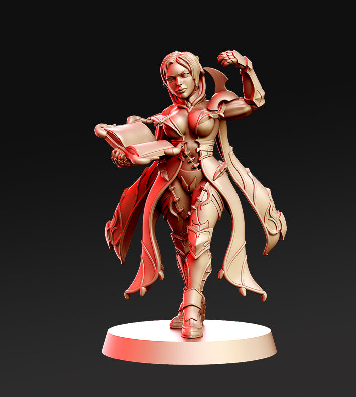 Warlock Inaria | Way to Glory Blood and Sand | Fantasy Miniature | RN Estudio