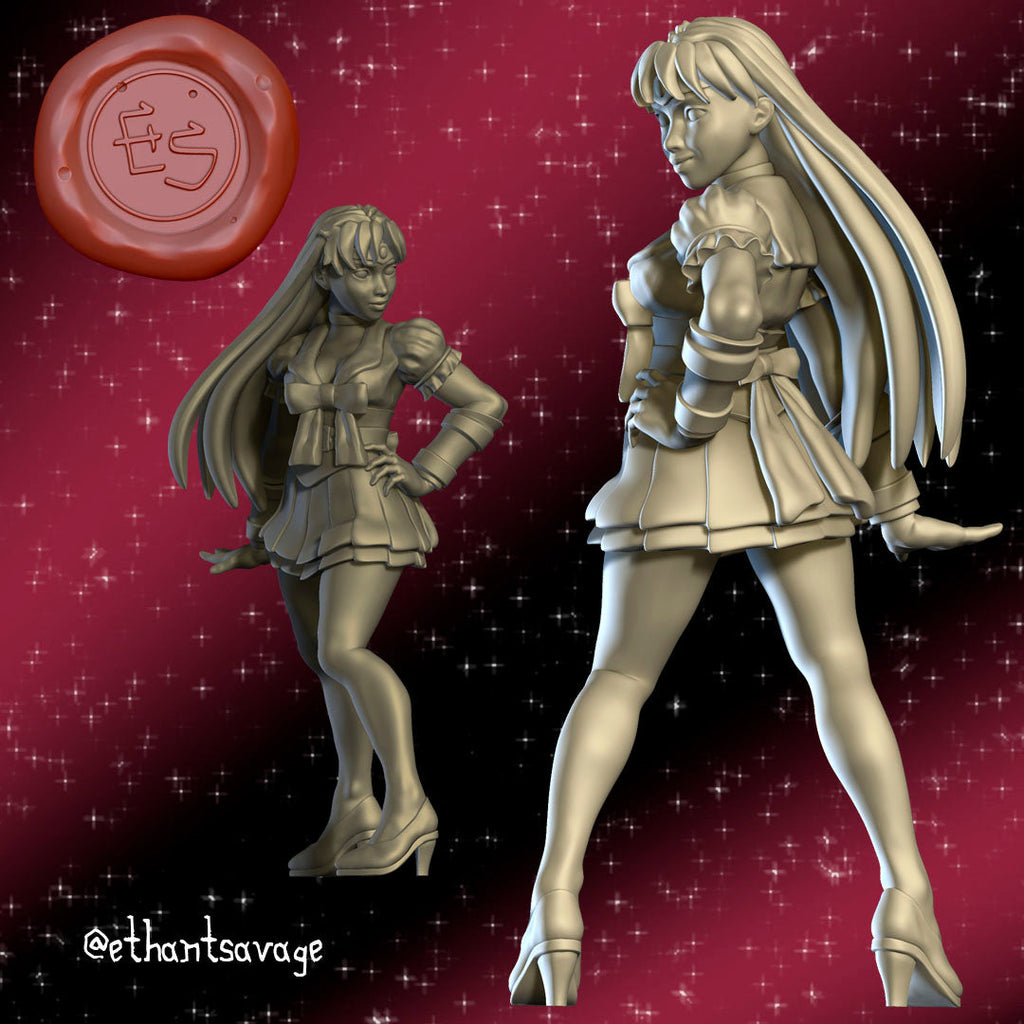 Inner Scout Miniatures | Sailor Scouts | Fantasy Miniature | Ethan Savage Studios
