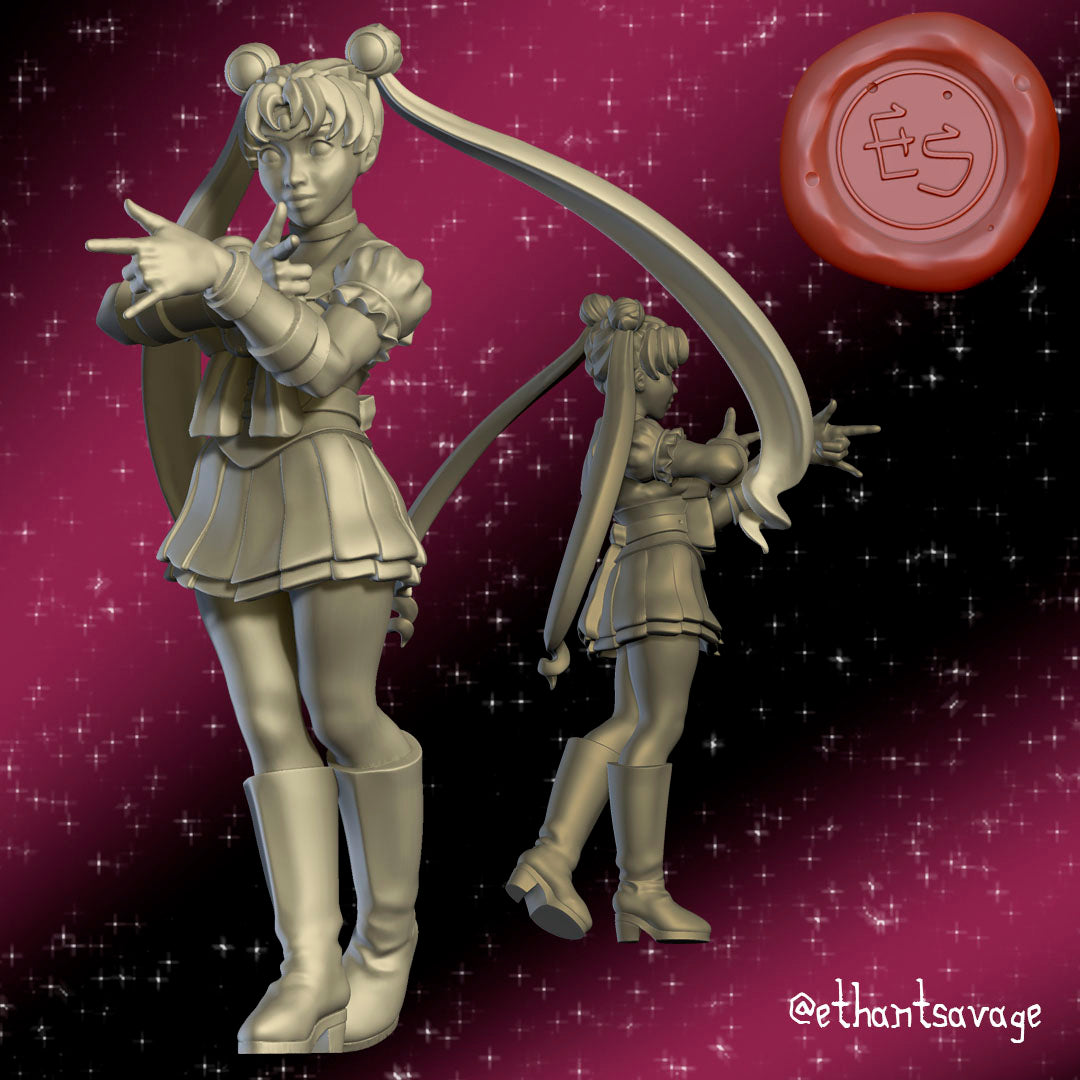 Inner Scout Miniatures | Sailor Scouts | Fantasy Miniature | Ethan Savage Studios