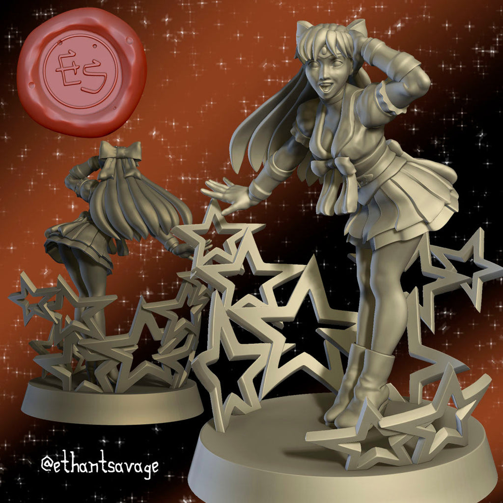 Inner Scout Miniatures | Sailor Scouts | Fantasy Miniature | Ethan Savage Studios