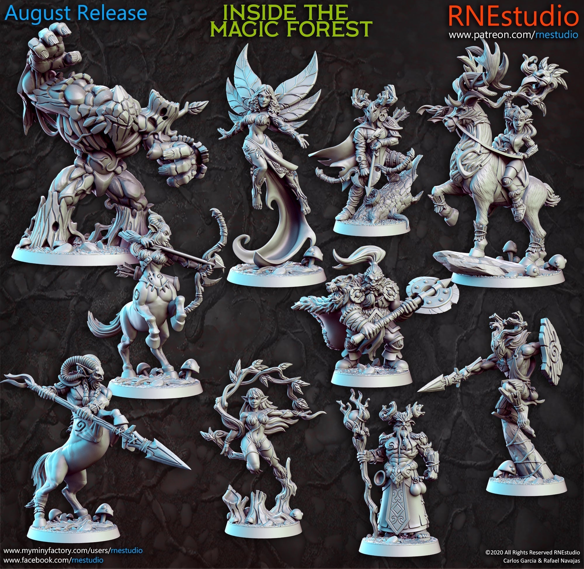 Inside the Magic Forest Miniatures (Full Set) | Fantasy Miniature | RN Estudio