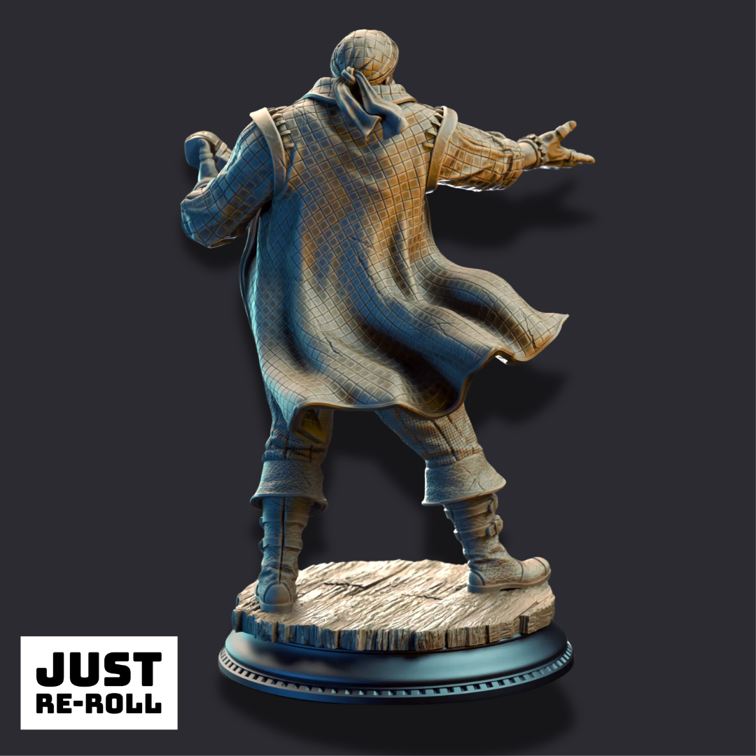 Bossman Bill – Master of the Hurdy-Gurdy - 3D Printed Bard Miniature