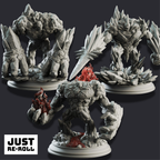 The Three Faces – Elemental Golems - 3D Monster Miniature