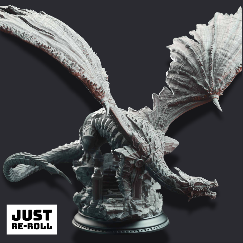 Kuriazor the Dark Scaled – Dragon of the Depths - 3D Monster Miniature