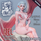 Barbarian Succubus Izel | Pin-Up Statue Fan Art Miniature Unpainted | Ronin Arts Workshop