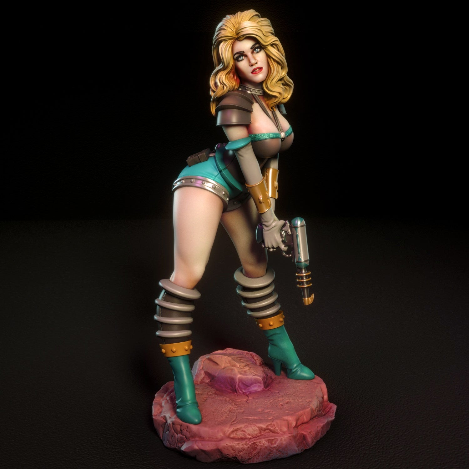 Janet | Pin-Up Statue Fan Art Miniature Unpainted | Torrida Minis