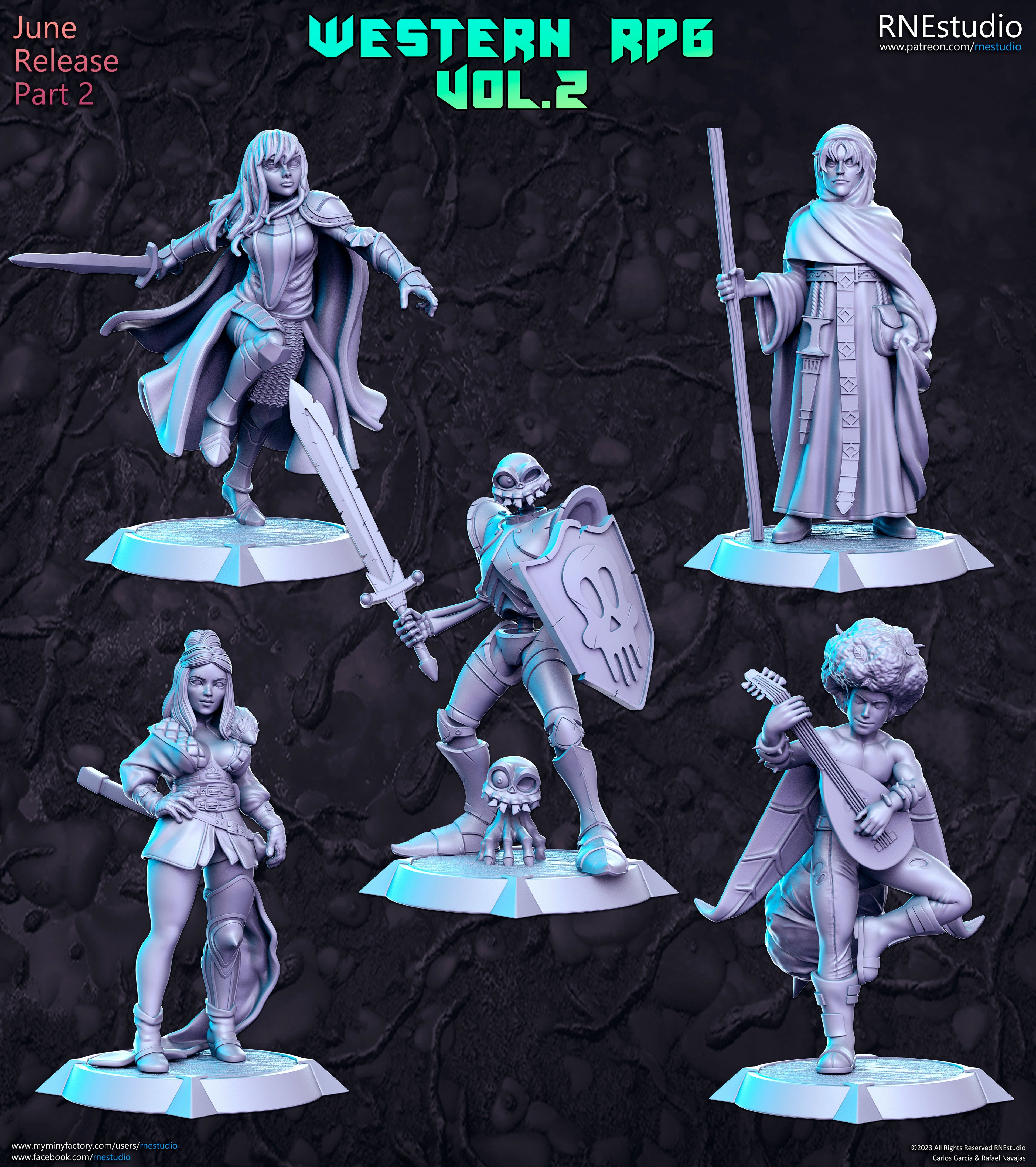 Western RPG Vol 2 Miniatures (Full Set) | Fantasy Miniature | RN Estudio
