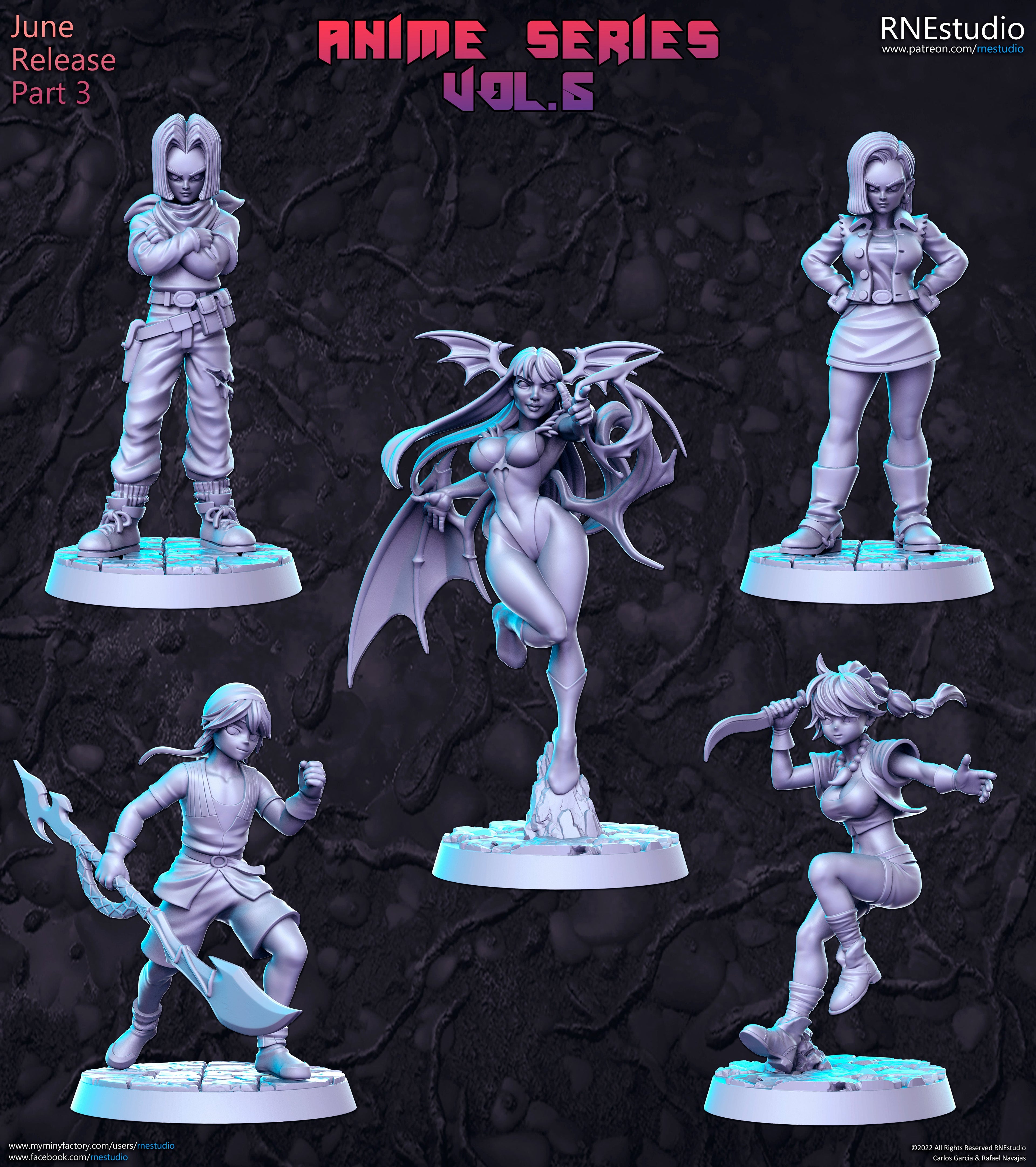 Anime Series Vol 5 Miniatures | Fantasy Miniature | RN Estudio