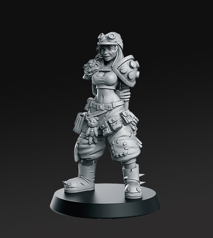 Junkgirl | From Wasteland | Fantasy Miniature | RN Estudio