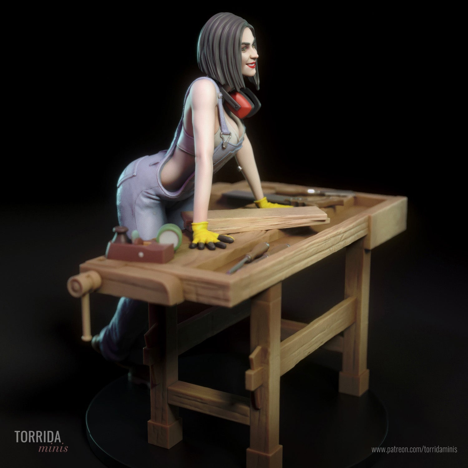 Kate | Pin-Up Statue Fan Art Miniature Unpainted | Torrida Minis