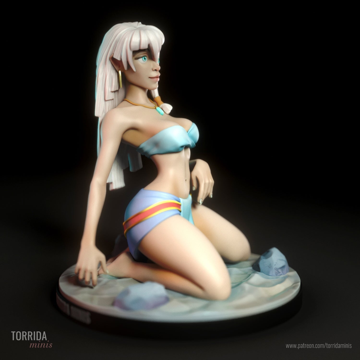 Kida | Pin-Up Statue Fan Art Miniature Unpainted | Torrida Minis