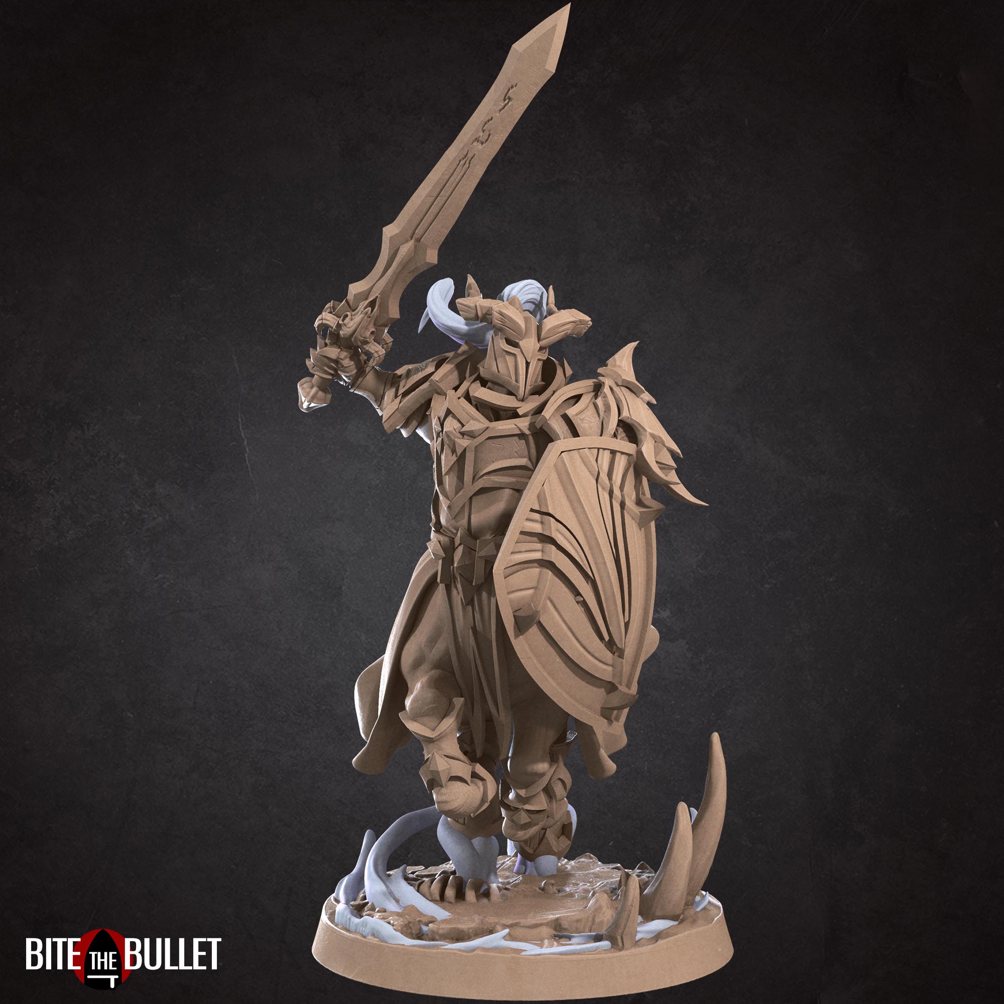 Knight w/ Sword & Shield | Centaurs | Fantasy Miniature | Bite the Bullet