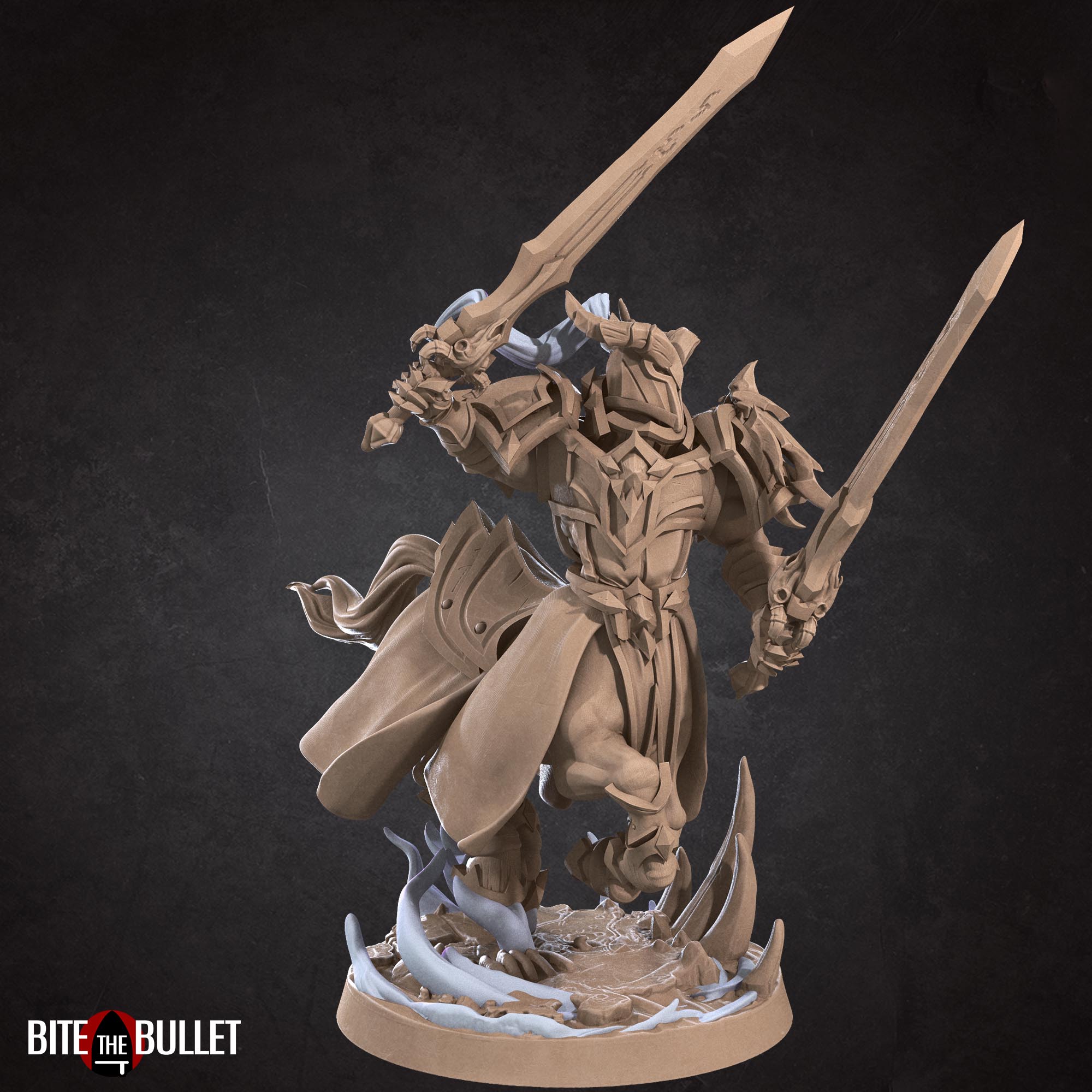 Knight w/ Swords | Centaurs | Fantasy Miniature | Bite the Bullet