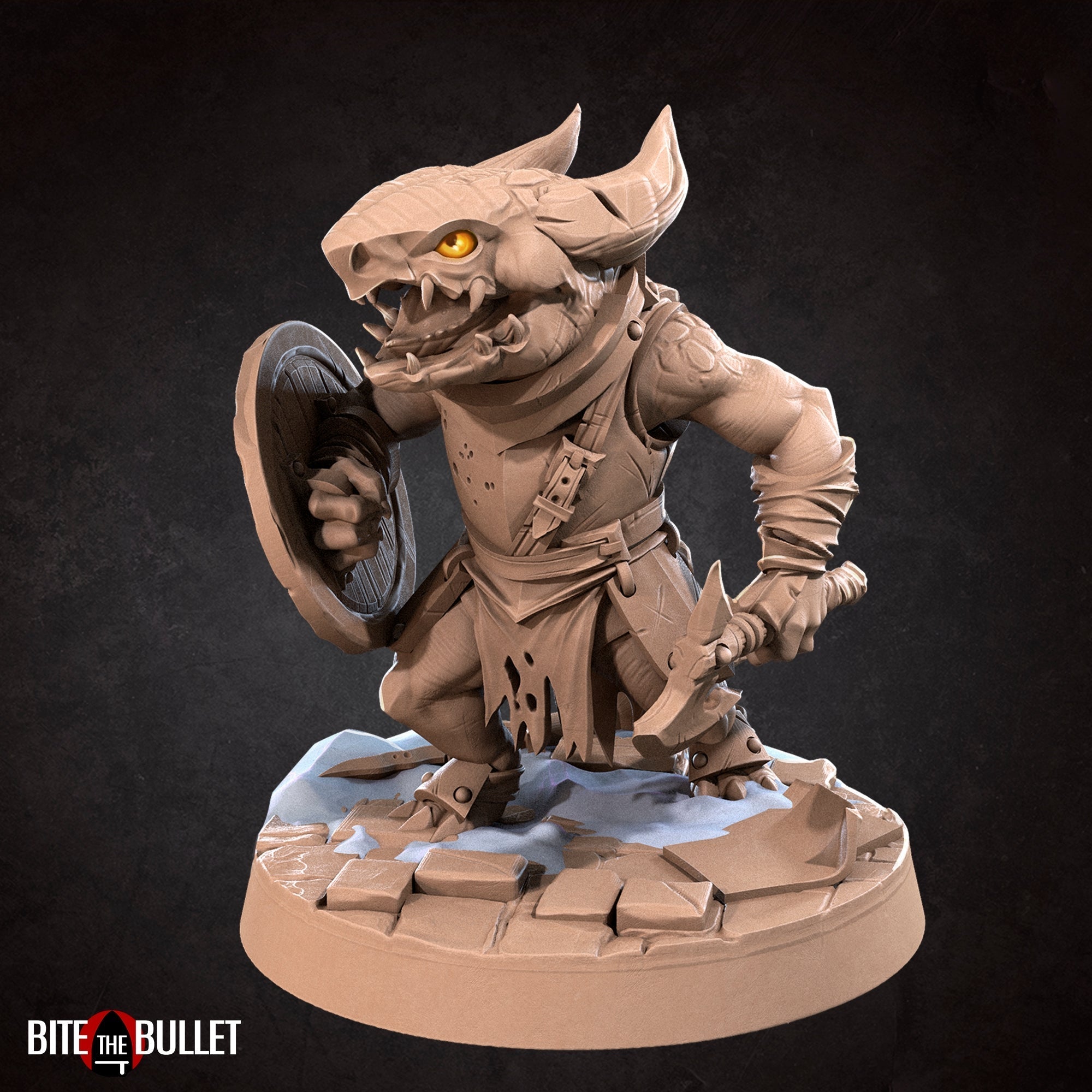 Kobold Warrior | Bullet Town Christmas | Fantasy Miniature | Bite the Bullet
