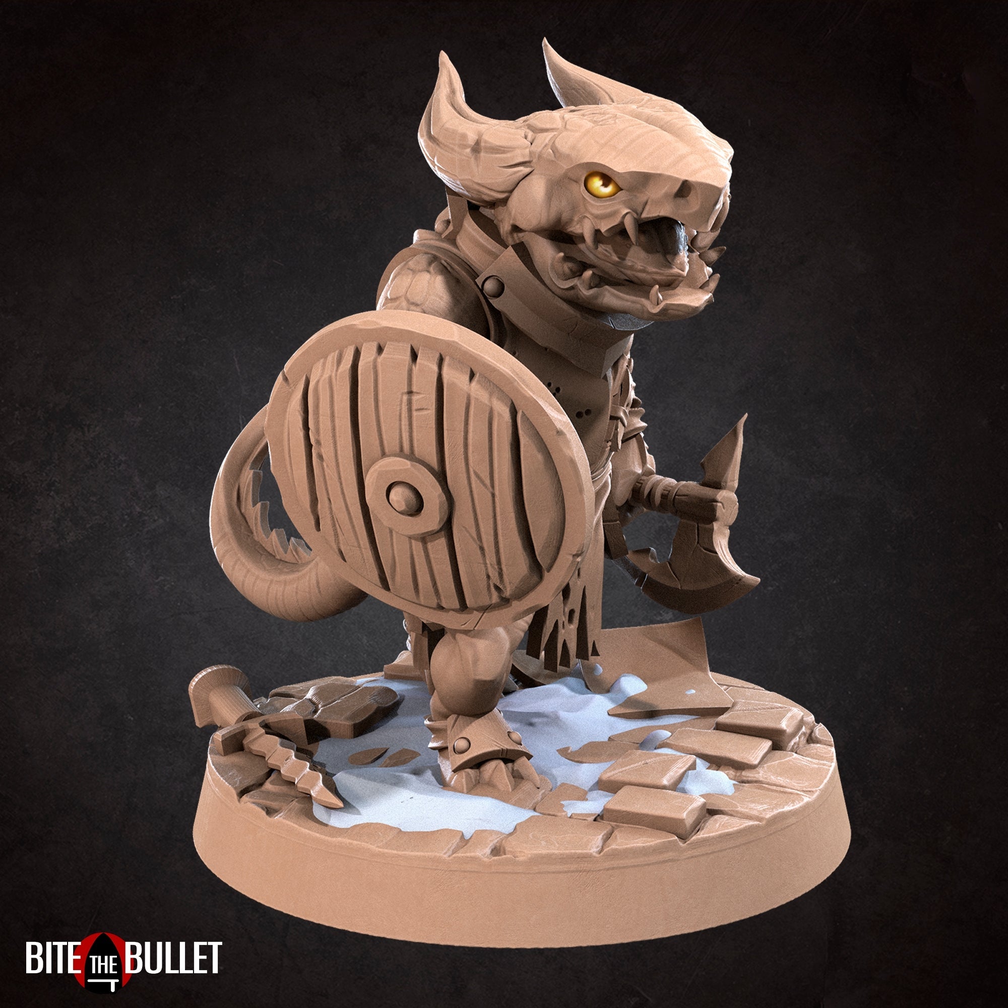 Kobold Warrior | Bullet Town Christmas | Fantasy Miniature | Bite the Bullet