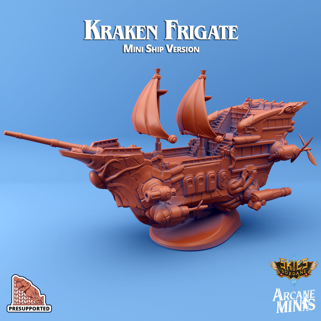Kraken Frigate | Skies of Sordane | Fantasy Miniature | Arcane Minis